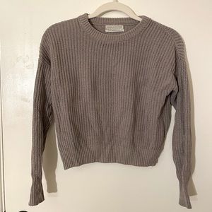 Urban Outfitters Gray Cropped Sweater